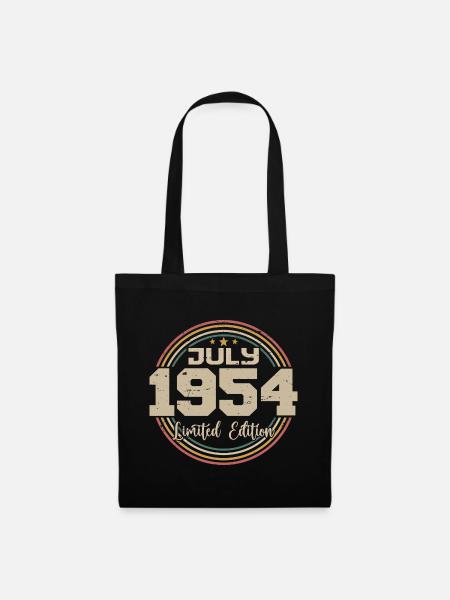 1954 Geburtstag Juli 1954 Geschenk Juli 1954 - Stoffbeutel - Schwarz