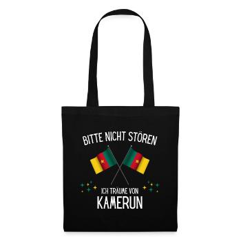 Bitte Nicht Stören Ich Träume Von Kamerun - Stoffbeutel - Schwarz - Vorne