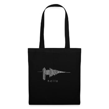 bonjour onde sonore - Sac en tissu - noir - Devant