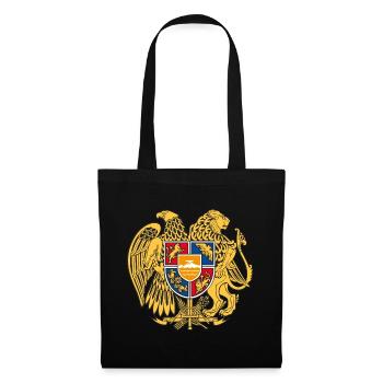 03 Armenien Wappen Armenia Армения T-Shirts - Stoffbeutel - Schwarz - Vorne
