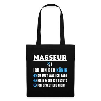 Masseur Gift - I'm the King - Tote Bag - black - Front