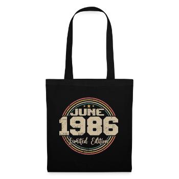 Born in June 1986 Birthday 11986 June 1986 June - Tote Bag - black - Front