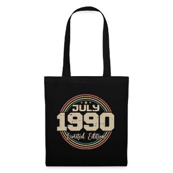 1990 Anniversaire Juillet 1990 Cadeau Juillet 1990 - Sac en tissu - noir - Devant
