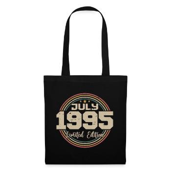 1995 Geburtstag Juli 1995 Geschenk Juli 1995 - Stoffbeutel - Schwarz - Vorne