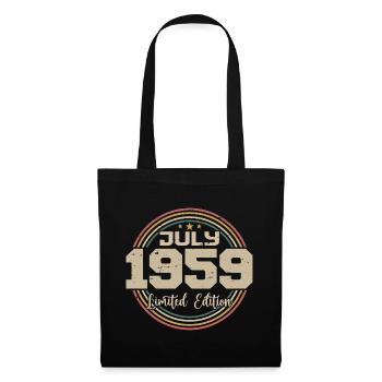 1959 Geburtstag Juli 1959 Geschenk Juli 1959 - Stoffbeutel - Schwarz - Vorne