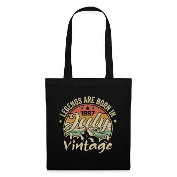 vintage juillet 1987 anniversaire juillet 1987 - Sac en tissu - noir - Devant