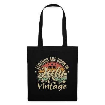 Vintage Juillet 2010 Anniversaire Juillet 2010 - Sac en tissu - noir - Devant