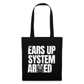 Ears Up System Armed German Shepherd Lover GSD Dog - Tote Bag - black - Front