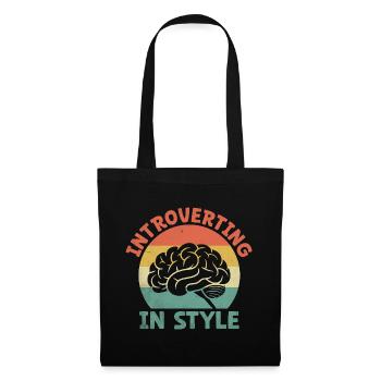 Introverting In Style Sayings For Introverts - Tote Bag - black - Front