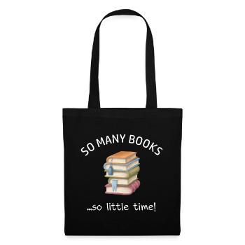 Alors many books si petit temps les amateurs de livres - Sac en tissu - noir - Devant