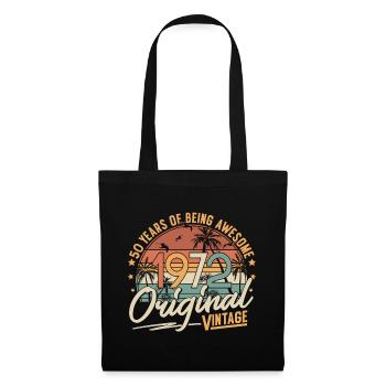 1972 Vintage Born Vintage 50 Anniversaire Rétro - Sac en tissu - noir - Devant