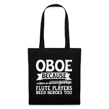 Oboe Player Oboe Basoonist Marching Band Instrumen - Tote Bag - black - Front
