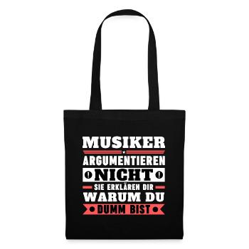 Les musiciens ne se disputent pas - Sac en tissu - noir - Devant