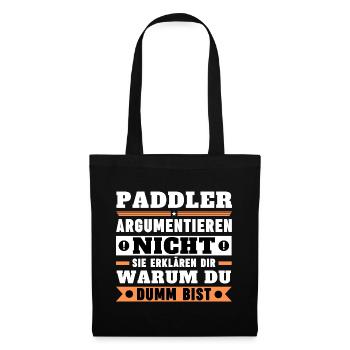 Paddlers don't argue - Tote Bag - black - Front