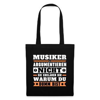Les musiciens ne se disputent pas - Sac en tissu - noir - Devant