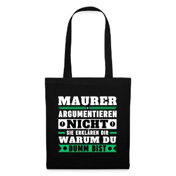 Masons don't argue - Tote Bag - black - Front