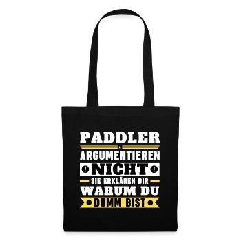 Paddlers don't argue - Tote Bag - black - Front
