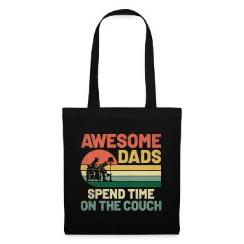 Awesome Dads Spend Time On The Couch Sayings For - Tote Bag - black - Front