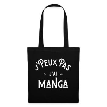 je peux pas j'ai manga idée cadeau humour - Sac en tissu - noir - Devant