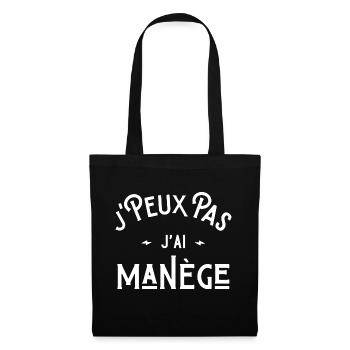 je peux pas j'ai manège idée cadeau humour - Sac en tissu - noir - Devant