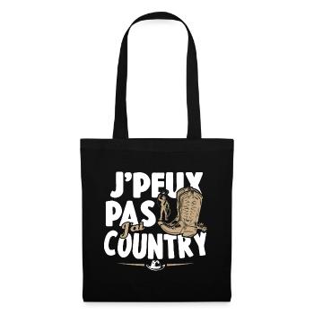 Je Peux Pas J'ai Country Cowboy Western Cadeau - Sac en tissu - noir - Devant
