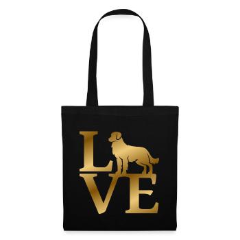 Love Golden Retriever - Tote Bag - black - Front