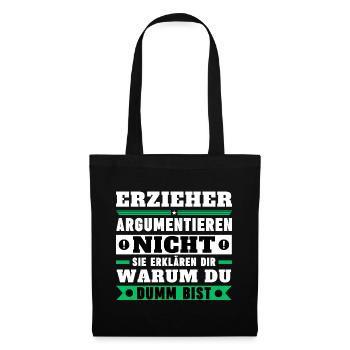 Educators don’t argue - Tote Bag - black - Front