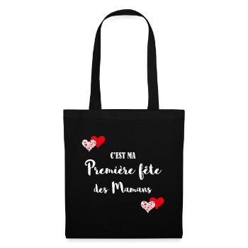 Première fête des mamans, première fête des mères - Sac en tissu - noir - Devant
