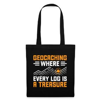 Géocaching Géocache Géocacher Funny Geocacher Sayi - Sac en tissu - noir - Devant