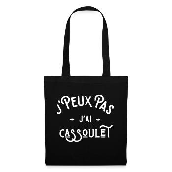 je peux pas j'ai cassoulet idée cadeau humour - Sac en tissu - noir - Devant