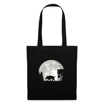 Chasse à la lune de sanglier - Sac en tissu - noir - Devant