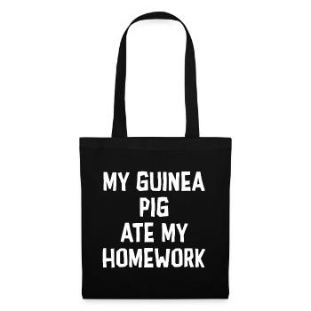 My Guinea Pig Ate My Homework Guinea Pig Owner Pet - Stoffbeutel - Schwarz - Vorne