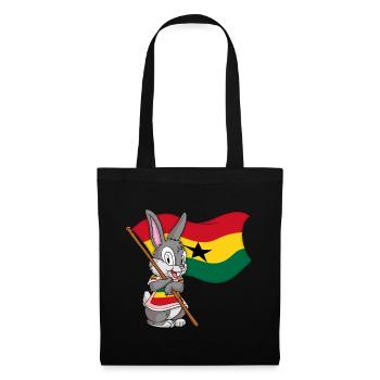Lapin du Ghana - Sac en tissu - noir - Devant