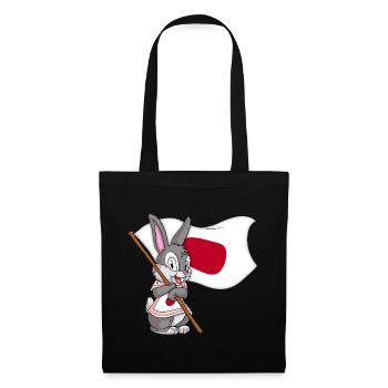 Lapin du Japon - Sac en tissu - noir - Devant