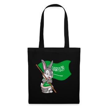 Lapin d’Arabie saoudite - Sac en tissu - noir - Devant
