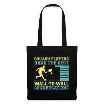 Squashspieler Squash-Tennisspieler Raquetball-Spor - Stoffbeutel - Schwarz - Vorne