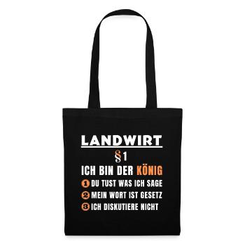 Farmer Gift - I'm the King - Tote Bag - black - Front