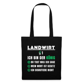 Farmer Gift - I'm the King - Tote Bag - black - Front