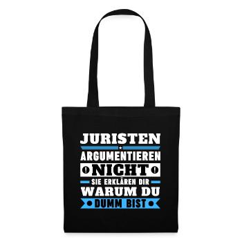 Les avocats ne discutent pas - Sac en tissu - noir - Devant
