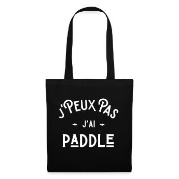je peux pas j'ai paddle idée cadeau humour - Sac en tissu - noir - Devant