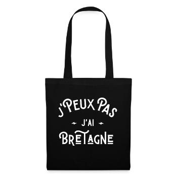 je peux pas j'ai Bretagne idée cadeau humour - Sac en tissu - noir - Devant