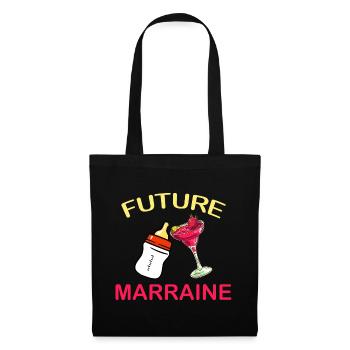 Ma Future Marraine Cadeau Soeur Annonce Naissance - Sac en tissu - noir - Devant