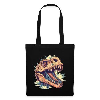 Dinosaurier Dino Fossil Carnivor Herbivor T-Rex - Stoffbeutel - Schwarz - Vorne