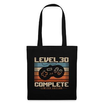 30 Cadeau d’anniversaire 30 ans Niveau 30 Complet - Sac en tissu - noir - Devant