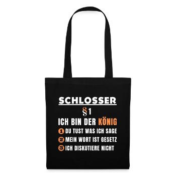 Cadeau de serrurier - je suis le roi - Sac en tissu - noir - Devant