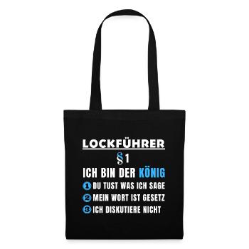 Leurre Guide cadeau - Je suis le roi - Sac en tissu - noir - Devant