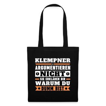 Plumbers don't argue - Tote Bag - black - Front