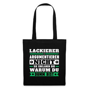 Les peintres ne discutent pas - Sac en tissu - noir - Devant