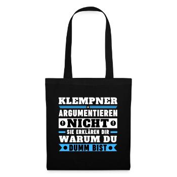 Plumbers don't argue - Tote Bag - black - Front