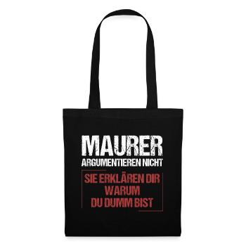 Les maçons ne discutent pas - Sac en tissu - noir - Devant
